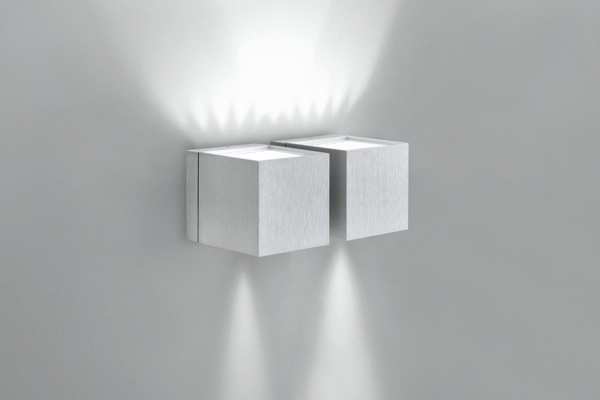 Aplique técnico de 2 luces G9 – Milan Dau 80 – perfil de aluminio extruido de 80 mm, 3 acabados