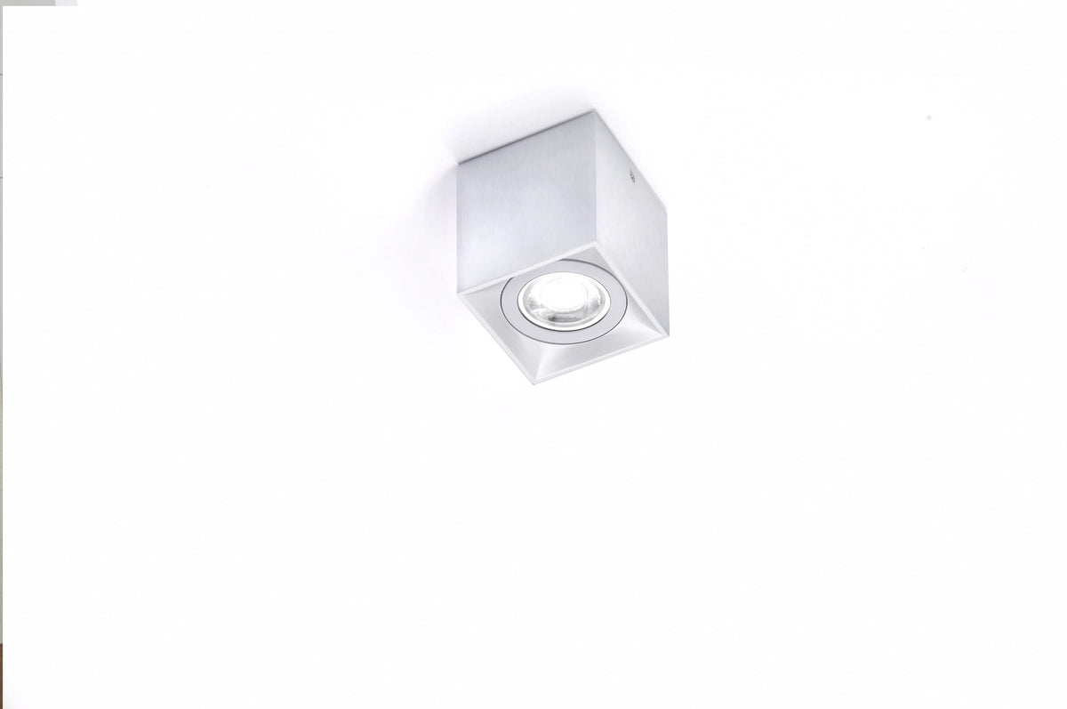 Plafón técnico de 1 luz GU10 – Milan Dau 80 – perfil de aluminio extruido de 80 mm, 3 acabados