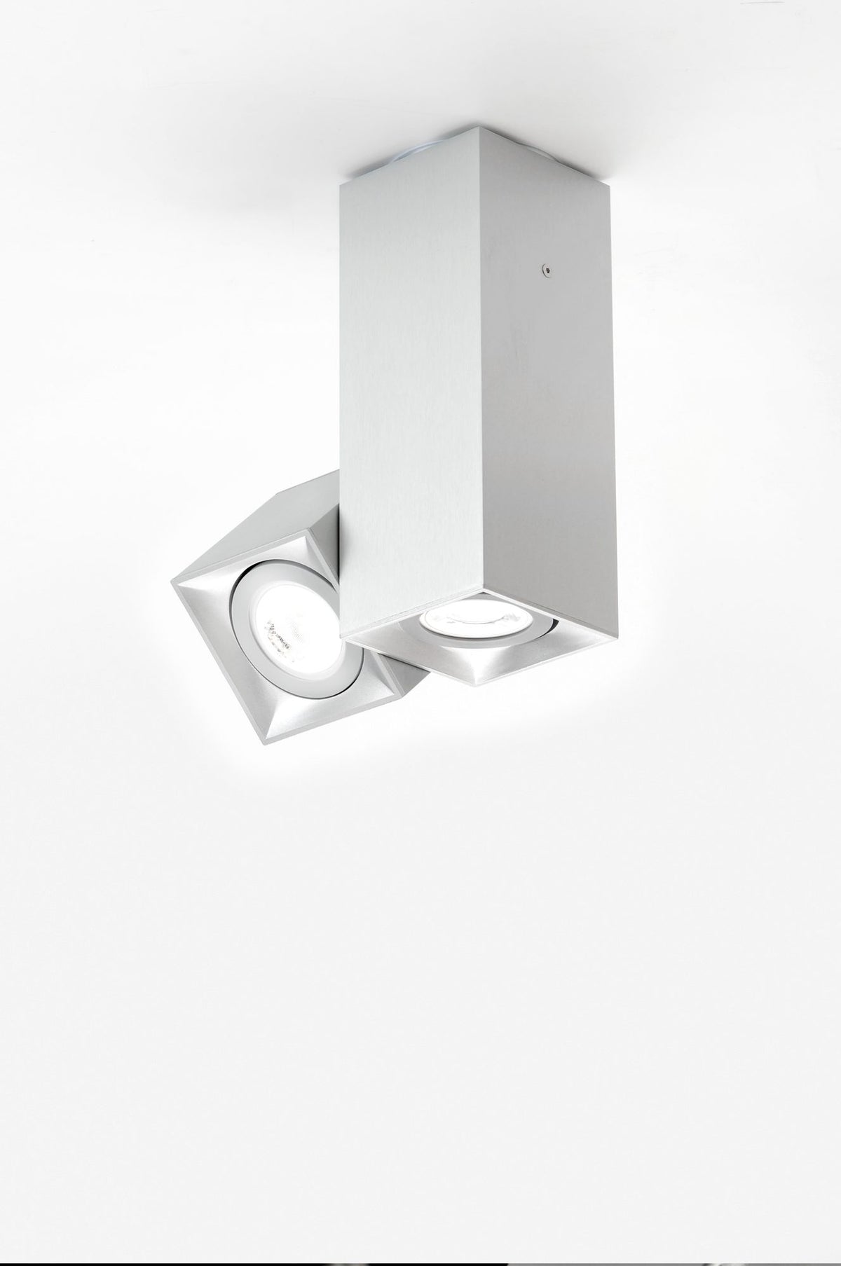 Plafón técnico de 2 luces GU10 – Milan Dau 80 – perfil de aluminio extruido de 80 mm, 3 acabados