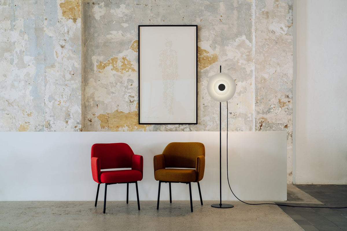 Cabezal orientable para pie de salón – Milan Halos – altura y orientación regulables, acabado negro texturado