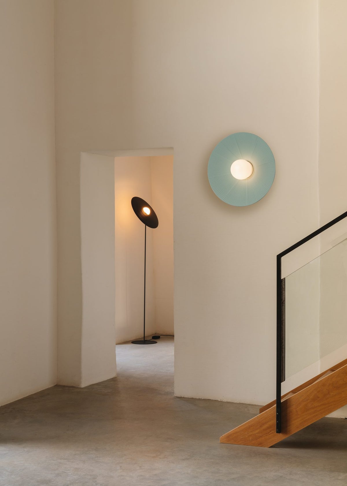 Aplique de pared – Milan Artic Circle – cuerpo de acero estampado, acabado blanco