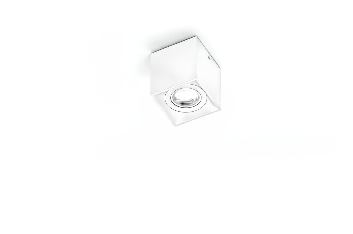 Plafón técnico de 1 luz GU10 – Milan Dau 80 – perfil de aluminio extruido de 80 mm, 3 acabados