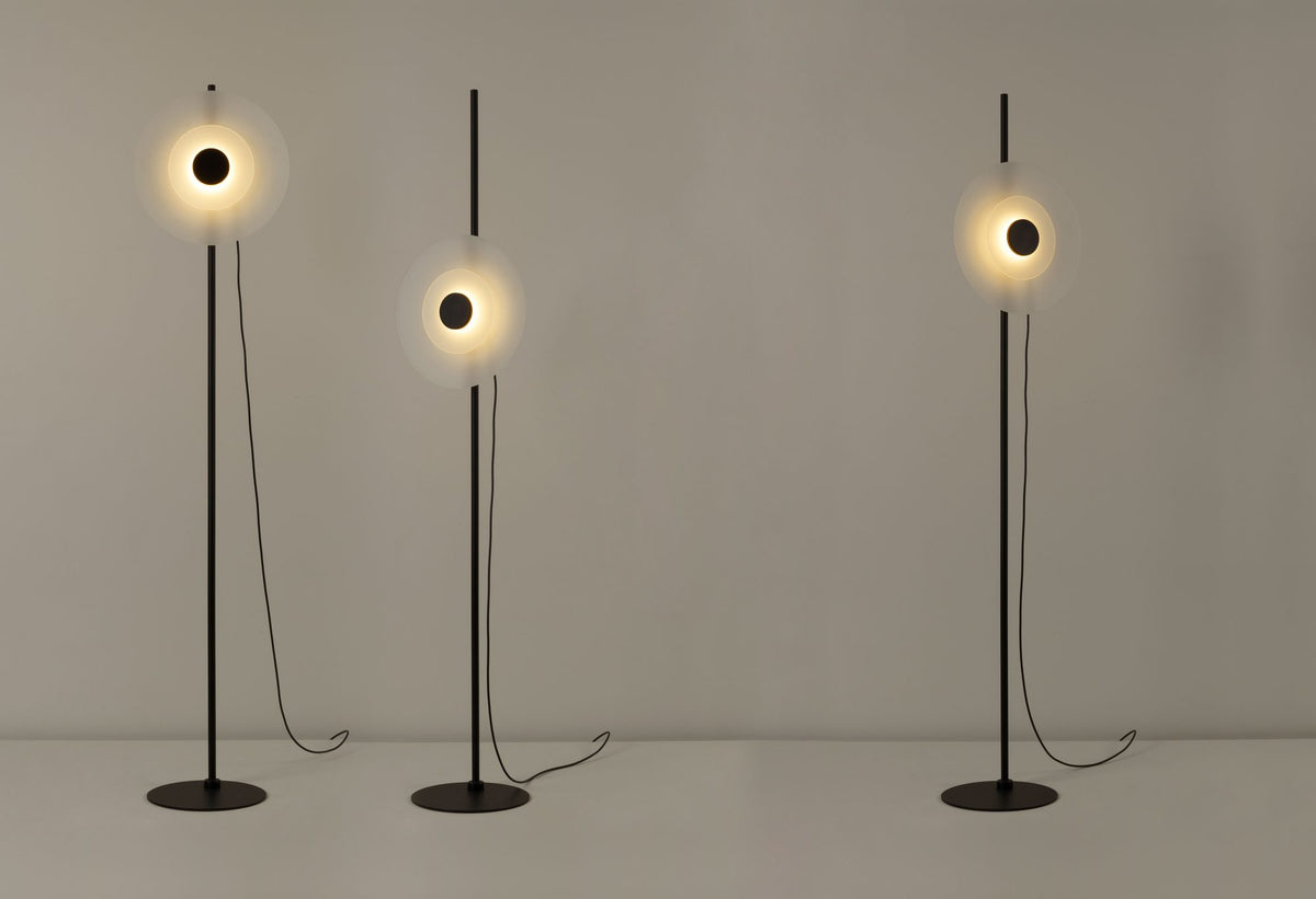 Cabezal orientable para pie de salón – Milan Halos – altura y orientación regulables, acabado negro texturado