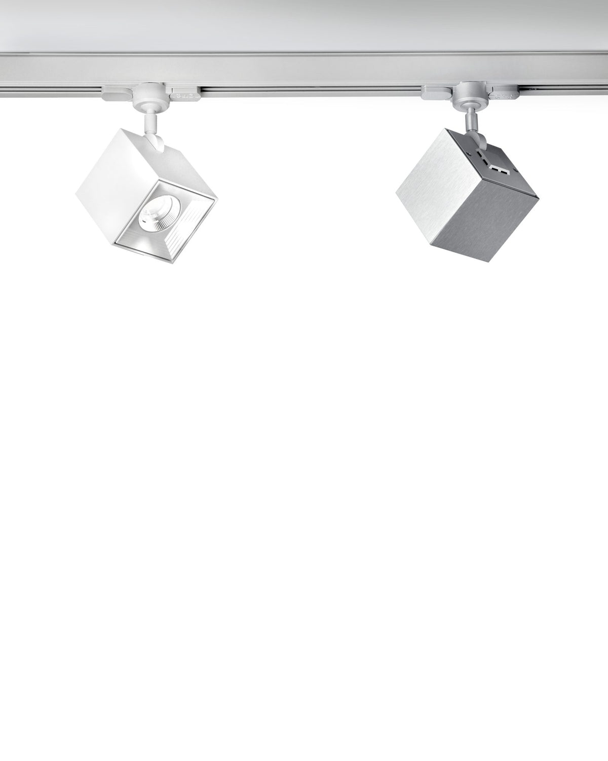 Foco de carril técnico de 1 punto con LED COB – Milan Dau 80 – perfil de aluminio extruido de 80 mm, 3 acabados