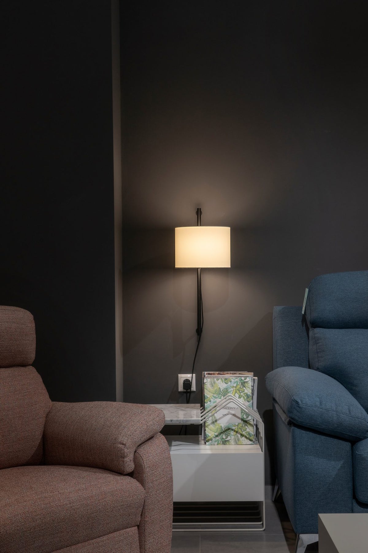 Lámpara colgante – Milan Twain – pantalla textil tipo dreams sobre estructura de acero