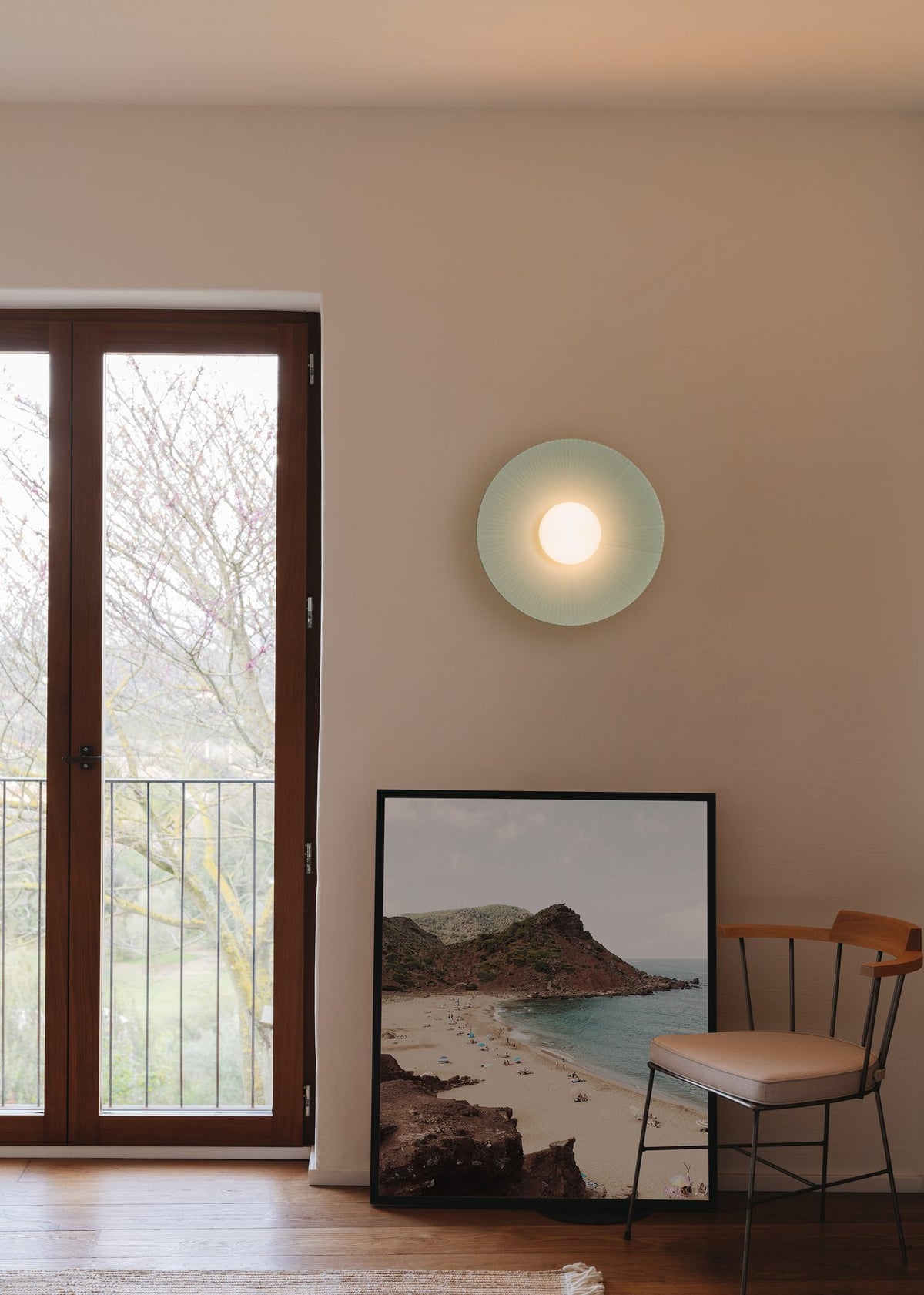 Aplique de pared – Milan Artic Circle – cuerpo de acero estampado, acabado blanco